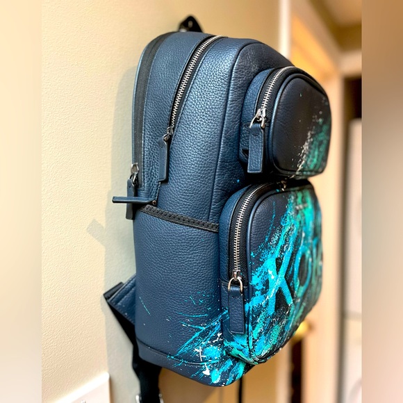 Michael Kors numbered “fire and ice” Collection blue utility backpack - Picture 5 of 9